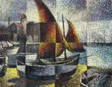 Arthur Segal, Port în sudul Franței, 1944, ulei pe pânză