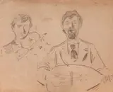 Nicolae Vermont, Muzicanți, creion pe hârtie