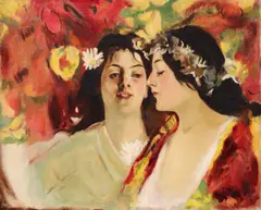 Ștefan Luchian, Primăvară (Două muze), 1897-1899, ulei pe pânză
