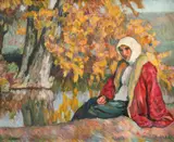 Samuel Mützner, Pe malul apei, cca. 1927, ulei pe carton