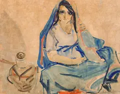 Odaliscă by Max W. Arnold, 1925-1930, acuarelă pe hârtie, offered Jun 2024
