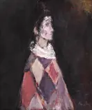 Corneliu Baba, Un arlechin, cca. 1974, ulei pe PFL
