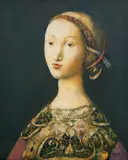 Georges Mazilu, Jeune fille avec corsage brodé, acrilic pe pânză