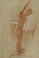 Josip Račić, Male Nude, 1906., kreda u boji na toniranom papiru