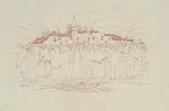 Ivan Lacković Croata, Midnight Mass, 1969., flomaster na papiru