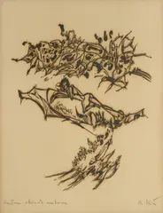 Composition 1 by Albert Kinert, drvorez na papiru, offered Jun 2024