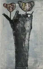 Slavko Kopač, Birds on a Tree, 1963., akvarel i gvaš na papiru