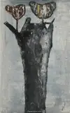 Slavko Kopač, Birds on a Tree, 1963., akvarel i gvaš na papiru