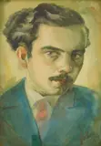 Mladen Veža, Portrait of Slavko Kopač, 1934., akvarel na papiru