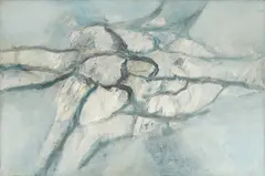 Blue Stonecutter by Frano Šimunović, 1974., ulje na platnu, sold Jun 2024