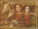 Mersad Berber, Girls and Horse, 1995.-2000., ulje na platnu