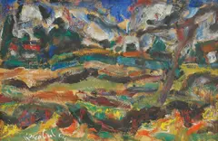 Milan Konjović, Jaroš Well, 1964., ulje na lesonitu