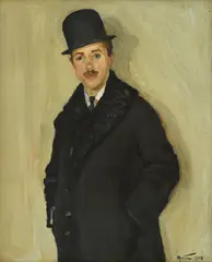 Miroslav Kraljević, Portrait of Ferdo Ivanuš, 1910., ulje na kartonu