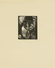 Man by Antun Zuppa, 1936.-1939., drvorez, sold Jun 2024