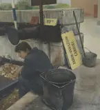 Vlado Jakelić, Platform Sweeper, 1975., ulje na platnu