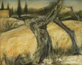 Nataša Cetinić, Olive in the Grove, 1975., ulje na platnu