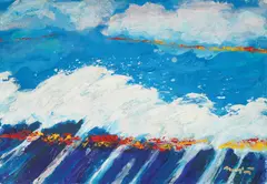Vatroslav Kuliš, Sea Foam, 1996., ulje na platnu