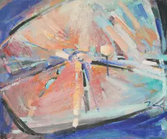 Greta Vizler, Flash from the Rearview Mirror, cca. 1990., ulje na platnu