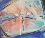 Greta Vizler, Flash from the Rearview Mirror, cca. 1990., ulje na platnu