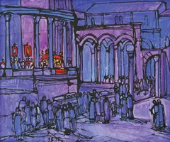 Josip Botteri Dini, Procession (Split), 1996., akril na platnu