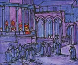 Josip Botteri Dini, Procession (Split), 1996., akril na platnu