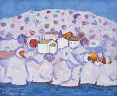 Đuro Pulitika, Little Church in the Karst, 1993., ulje na platnu