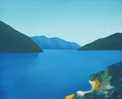 Vasko Lipovac, Blueness, 1990., ulje na platnu kaširano na lesonitu