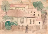 Theodor Pallady, Plimbare pe Știrbei Vodă, acuarelă și creion pe hârtie