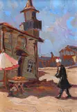 Gheorghe Urumoff-Caliacra, Peisaj dobrogean, ulei pe carton
