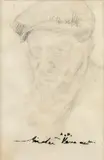 Nicolae Vermont, Autoportret, creion pe hârtie