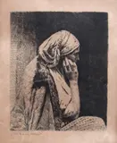 Theodor Aman, Grija, acvaforte și gravură cu acul