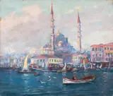 Dimitrie Florian, Vedere pe Bosfor, ulei pe carton