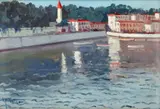 Henri Visconte, Veneția, ulei pe carton