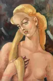 Aurel Vasilescu, Muză, 1964, ulei pe carton