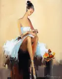 Corneliu Drăgan-Târgoviște, Balerină, 2009, ulei pe pânză