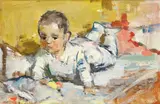 Teodor Harșia, Todi (fiul artistului), ulei pe carton