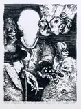 Ștefan Câlția, Golemul, 1987, litografie