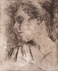 Portret by Nicolae Vermont, acvaforte și gravură cu acul, offered May 2024