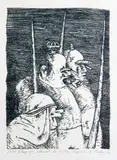 Ștefan Câlția, Golemul (II), 1987, litografie