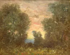 Constantin Aricescu, Crepuscul, ulei pe carton