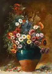 Cârciumărese by Coman Ardeleanu, ulei pe carton, sold May 2024