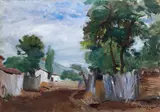 Pe uliță by Octavian Angheluță, 1947, ulei pe pânză, sold May 2024