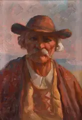 Răzeș by Samuel Bogdanovici, ulei pe carton, offered May 2024