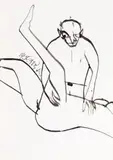 Florin Mitroi, 14.X.1984, 1984, tuș pe hârtie