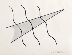Geta Brătescu, Forme geometrice, 2012, marker și creion pe hârtie lipită pe carton