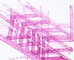Hyphen by Paul Neagu, 1977, pix pe hârtie, offered May 2024