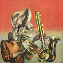 Eugen Bratfanof, Muzica, 2017-2018, ulei pe pânză