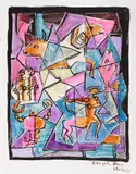 Vlaicu Ionescu, Zodii pentru Alina, 1962, carioci și creion pe hârtie