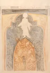 Ion Grigorescu, Săptămâna a XV-a. Vineri. Hristos umblând pe mare, 1994, acuarelă pe hârtie