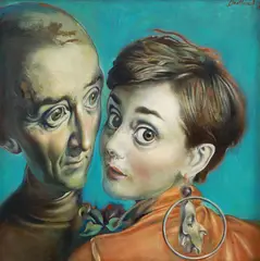 Eugen Bratfanof, Duo, 2018, ulei pe pânză